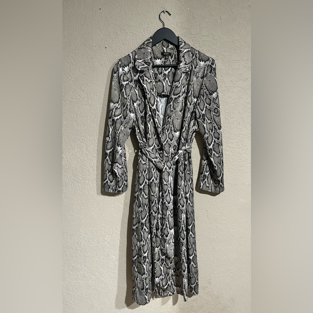 Afrm | Python Animal Printed Light Weight Trench … - image 4
